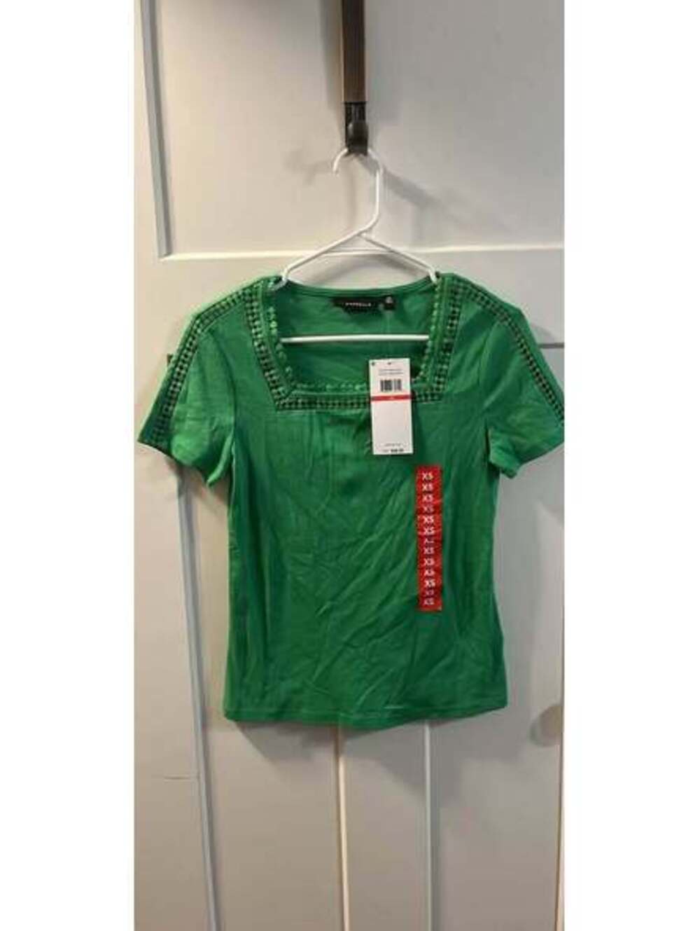 Rafaella kelly green shirt sleeve shirt women’s size XS